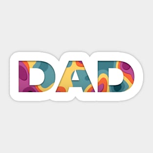 DAD Multicolor Shirt Sticker
